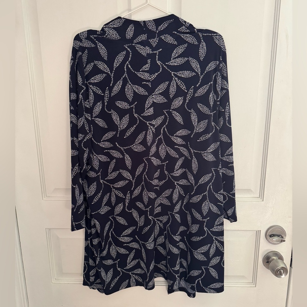 Lane Bryant Blue Floral Open Relaxed Overpiece Size 18/20 2X New With Tags - Picture 4 of 8